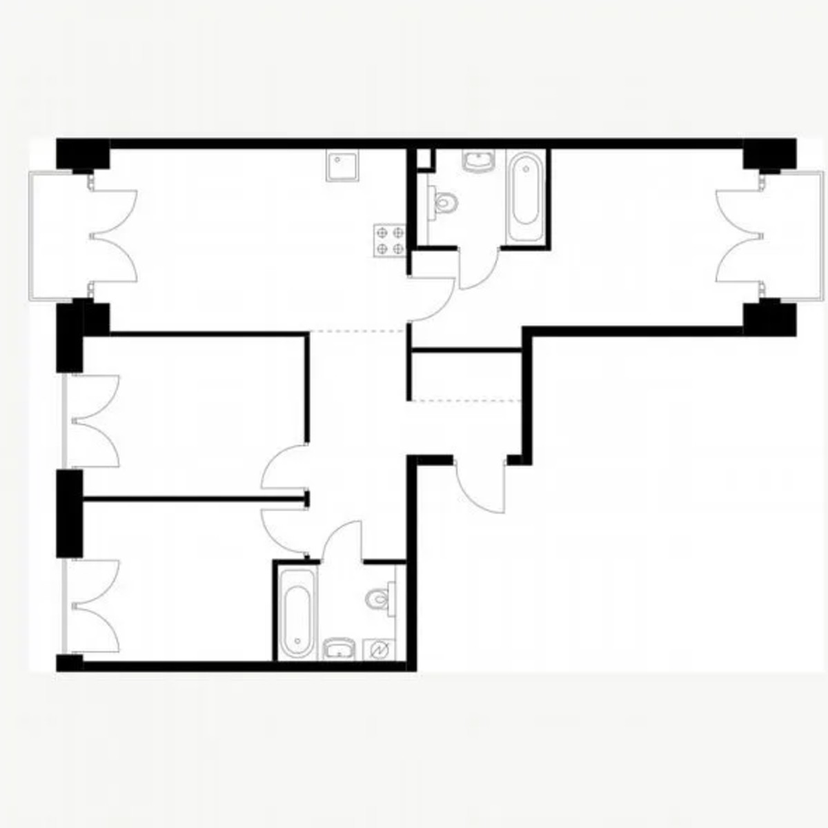 3-к. квартира, 80 м², 6/9 эт.