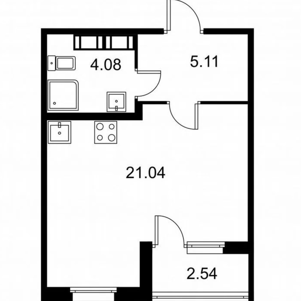 Квартира-студия, 31,5 м², 8/9 эт.