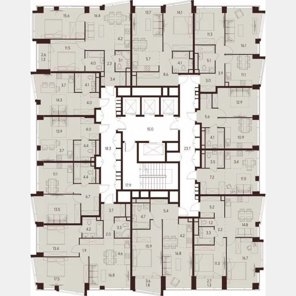 Квартира-студия, 25,6 м², 21/23 эт.