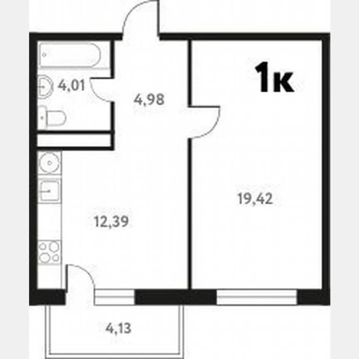 1-к. квартира, 42,1 м², 17/17 эт.
