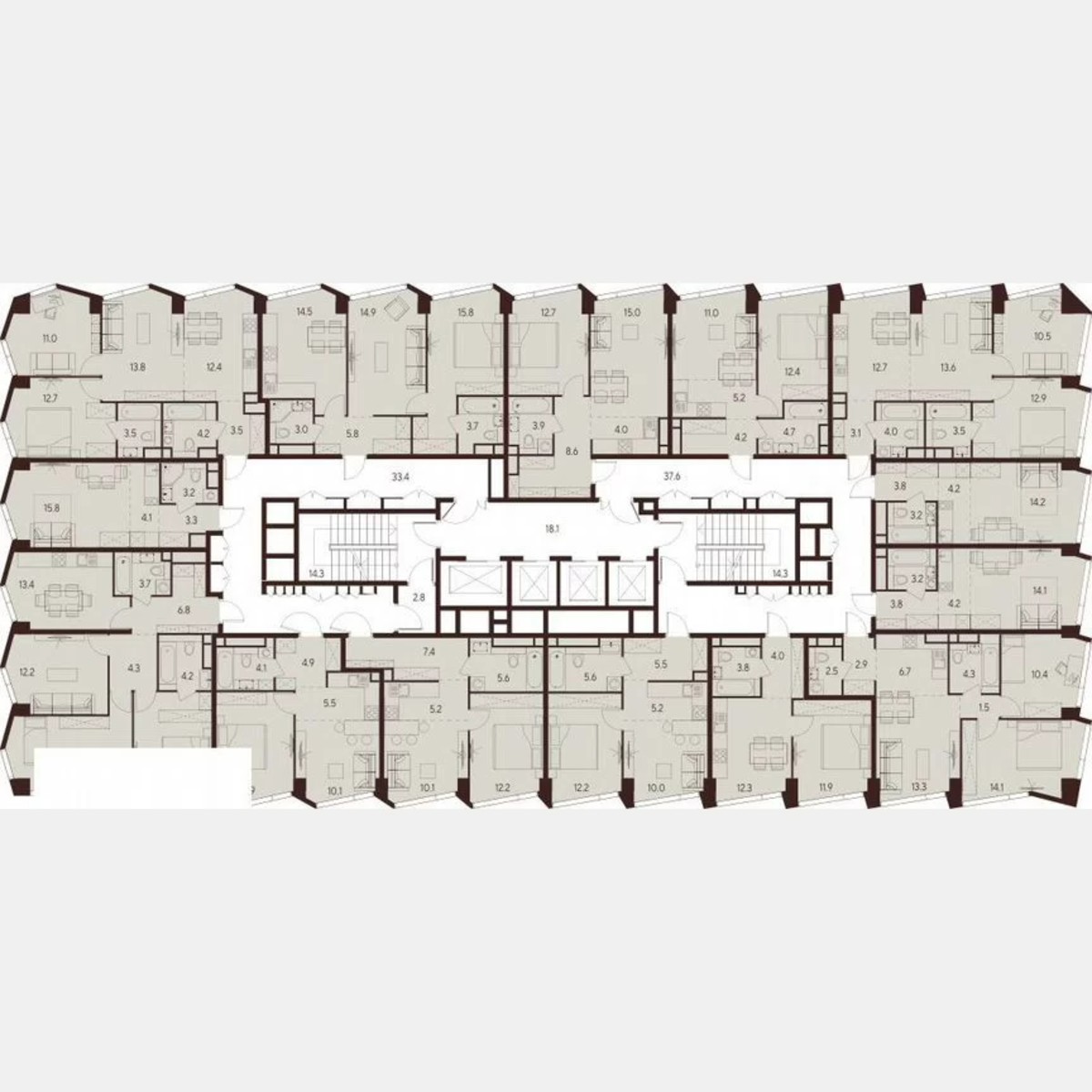 3-к. квартира, 73,6 м², 25/26 эт.