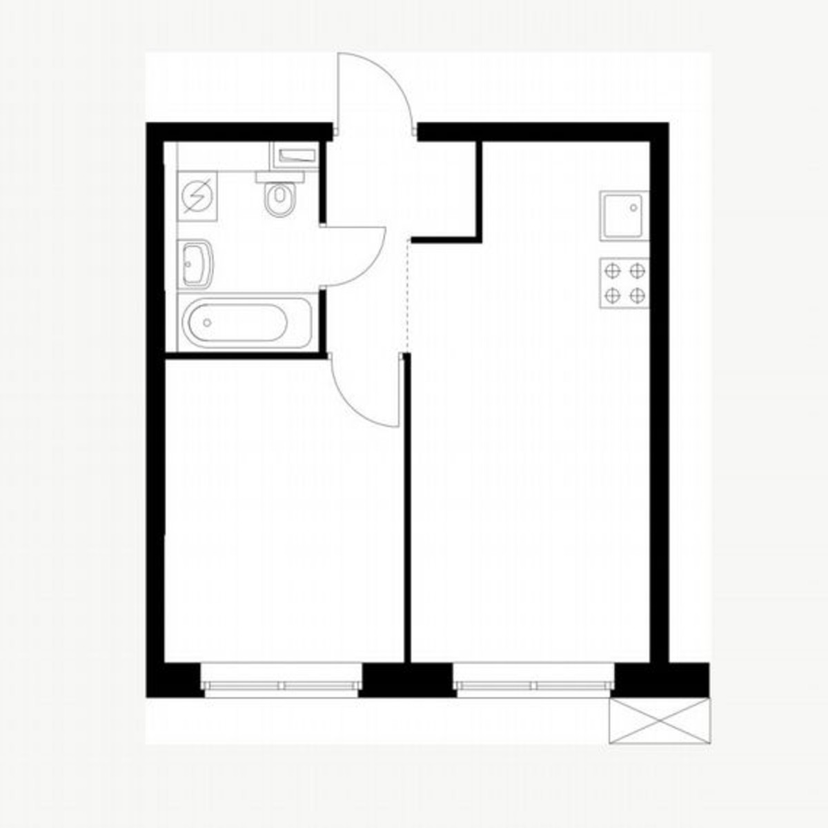 1-к. квартира, 34,9 м², 12/12 эт.