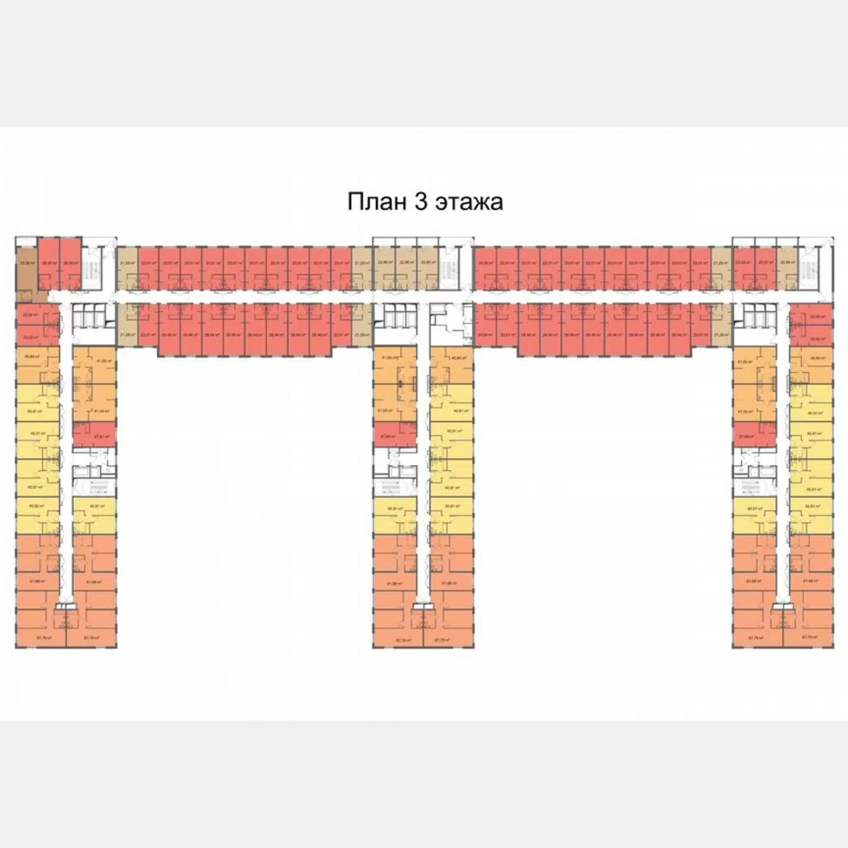 3-к. апартаменты, 65,7 м², 3/24 эт.