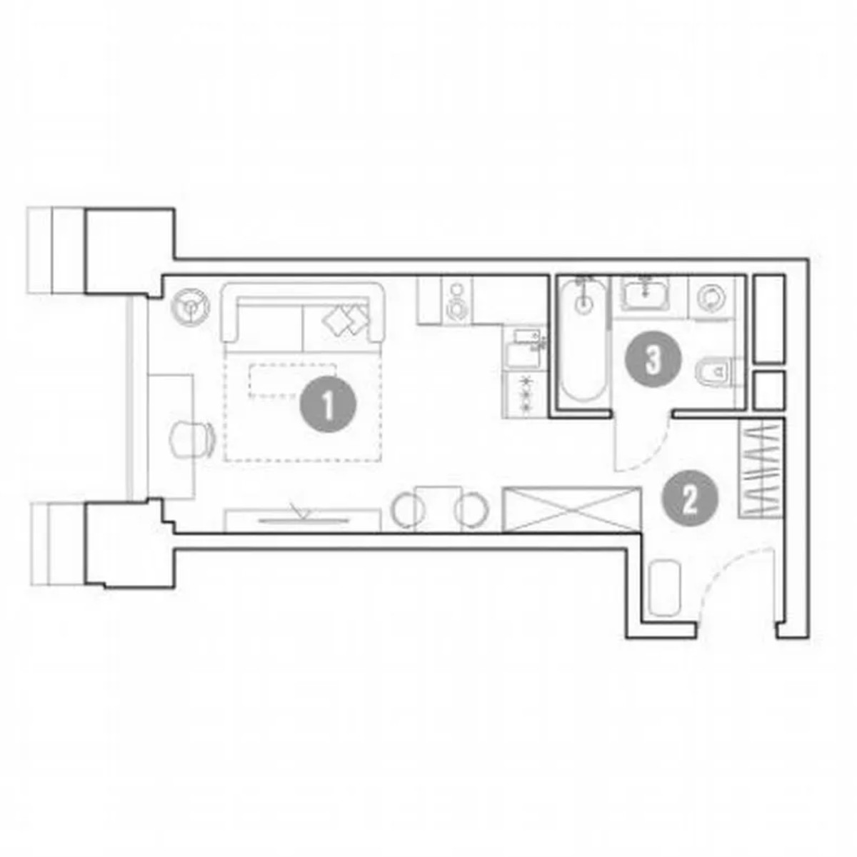 Апартаменты-студия, 28,3 м², 7/35 эт.