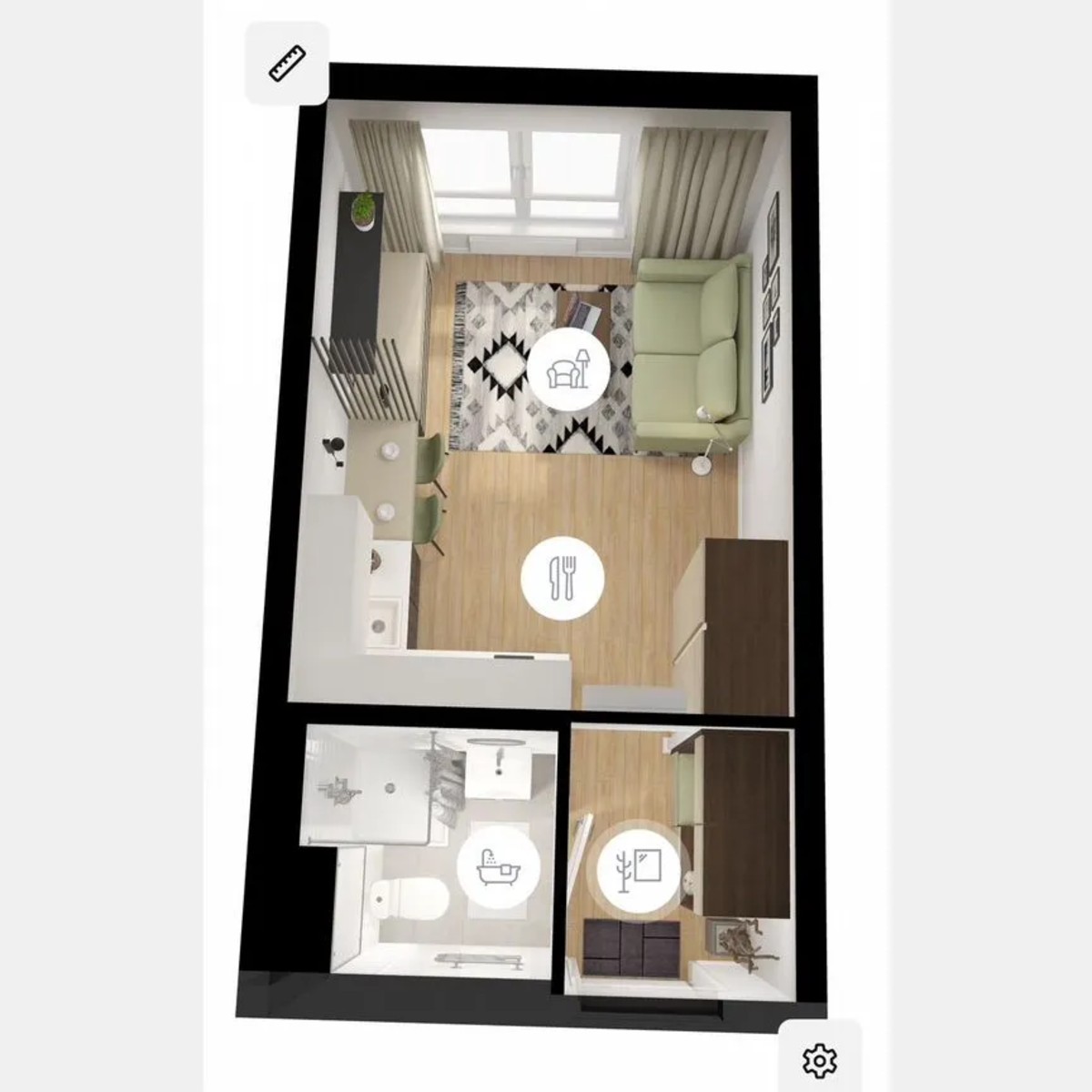 Апартаменты-студия, 20,1 м², 3/21 эт.